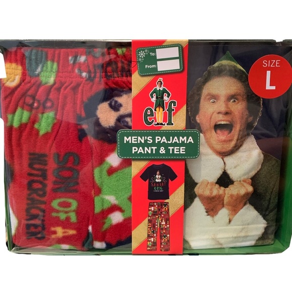 Men’s Elf Pajama Gift Set New In Box Size Large - Picture 4 of 5